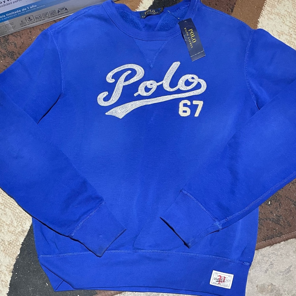 New Polo Cursive Spell Out Sweatshirt